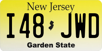 NJ license plate I48JWD