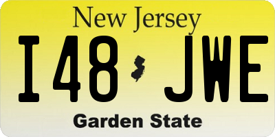 NJ license plate I48JWE