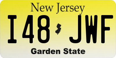 NJ license plate I48JWF