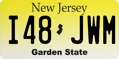 NJ license plate I48JWM