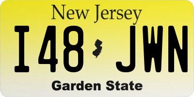 NJ license plate I48JWN