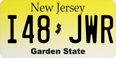 NJ license plate I48JWR