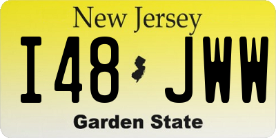 NJ license plate I48JWW