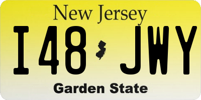 NJ license plate I48JWY