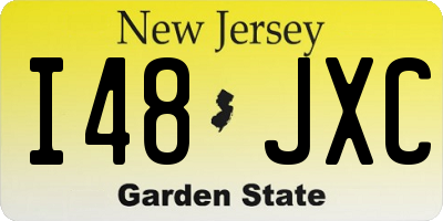 NJ license plate I48JXC