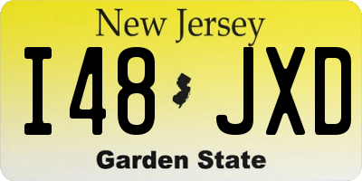 NJ license plate I48JXD