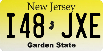 NJ license plate I48JXE