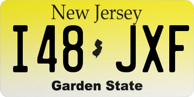 NJ license plate I48JXF
