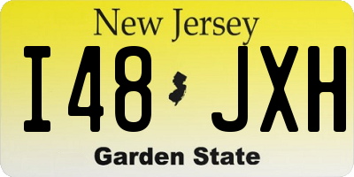 NJ license plate I48JXH