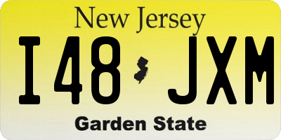 NJ license plate I48JXM