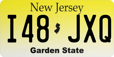 NJ license plate I48JXQ