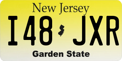 NJ license plate I48JXR