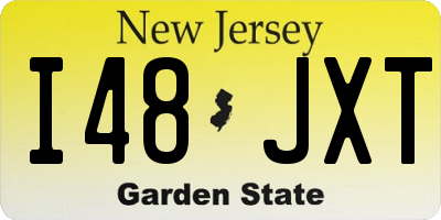 NJ license plate I48JXT