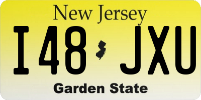 NJ license plate I48JXU