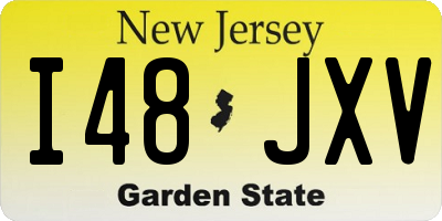 NJ license plate I48JXV