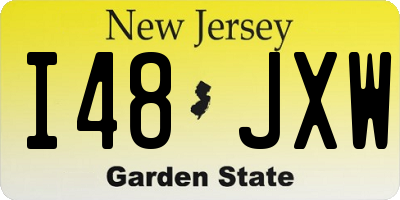NJ license plate I48JXW