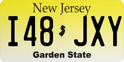 NJ license plate I48JXY