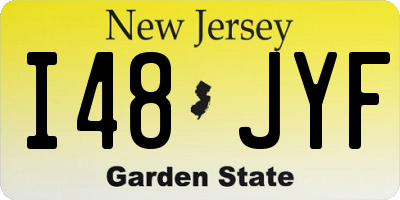 NJ license plate I48JYF