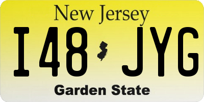 NJ license plate I48JYG