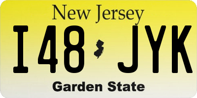 NJ license plate I48JYK