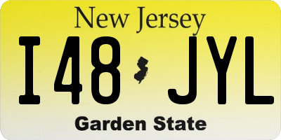 NJ license plate I48JYL