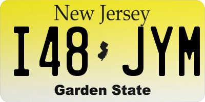 NJ license plate I48JYM