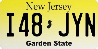 NJ license plate I48JYN