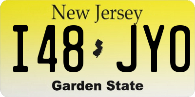 NJ license plate I48JYO