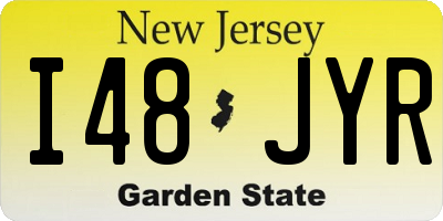 NJ license plate I48JYR