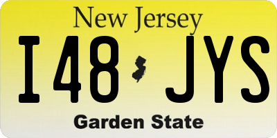 NJ license plate I48JYS