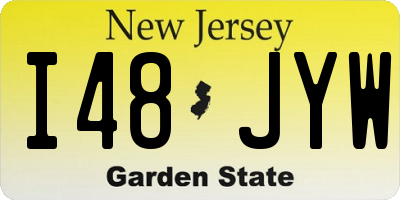 NJ license plate I48JYW