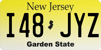 NJ license plate I48JYZ