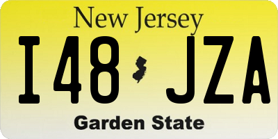 NJ license plate I48JZA