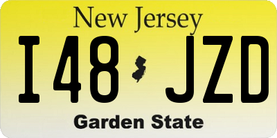 NJ license plate I48JZD