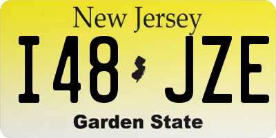 NJ license plate I48JZE