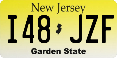 NJ license plate I48JZF