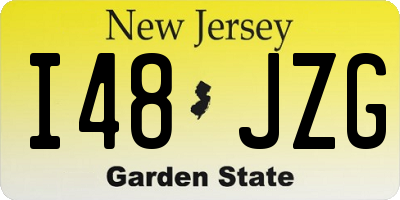 NJ license plate I48JZG