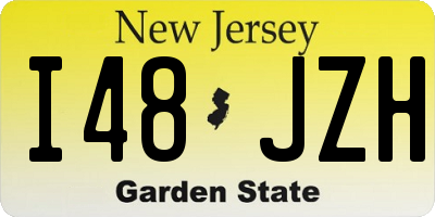 NJ license plate I48JZH