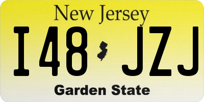 NJ license plate I48JZJ