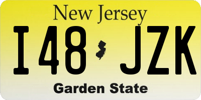 NJ license plate I48JZK