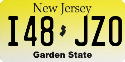 NJ license plate I48JZO
