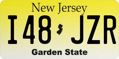 NJ license plate I48JZR
