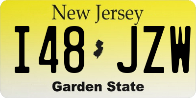 NJ license plate I48JZW