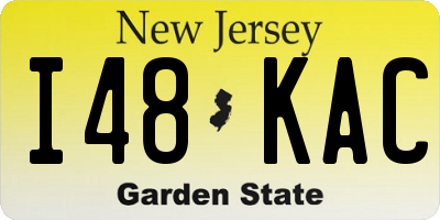 NJ license plate I48KAC