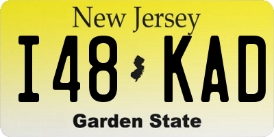 NJ license plate I48KAD