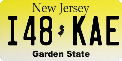 NJ license plate I48KAE