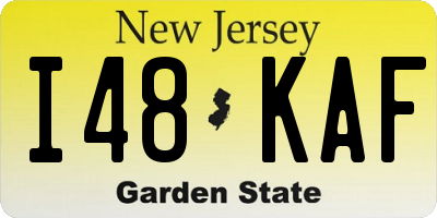 NJ license plate I48KAF