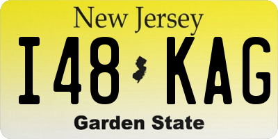 NJ license plate I48KAG