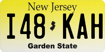 NJ license plate I48KAH