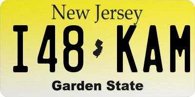 NJ license plate I48KAM
